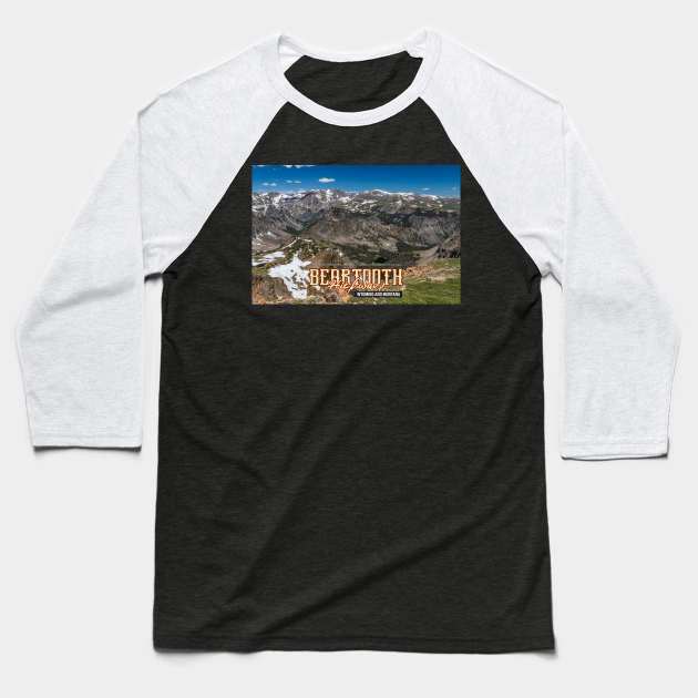 Beartooth Highway Wyoming and Montana Baseball T-Shirt by Gestalt Imagery